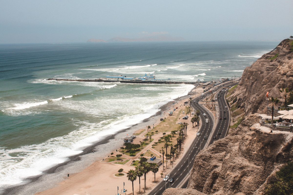 View of the sea from Miraflores Lima