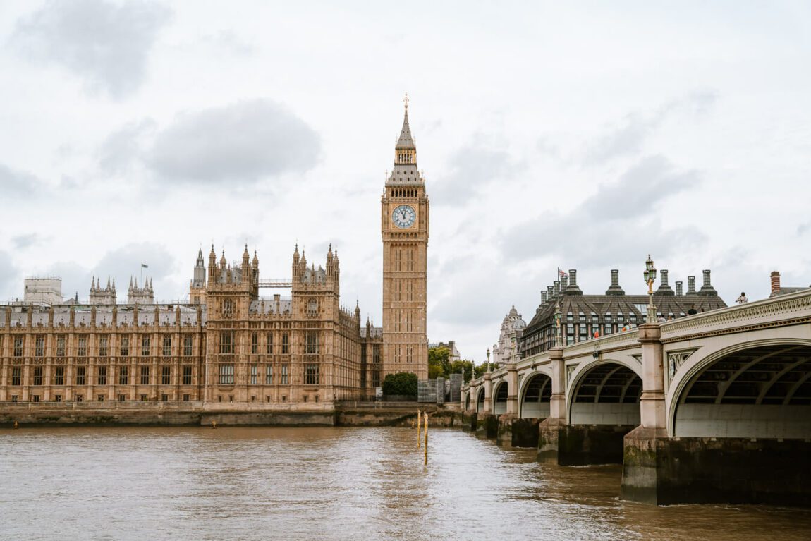 London bucket list houses of Parliament and big ben