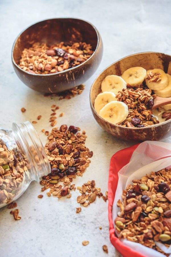 Healthy Nut & Seed Sugar-free Granola Recipe - Roam and Thrive