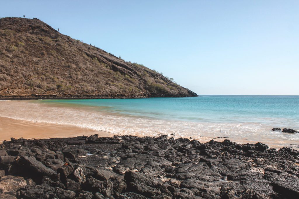 Pristine beach in the Galapagos