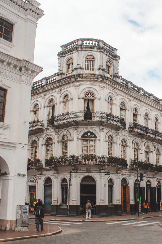 Colonial building in Cuenca Ecuador