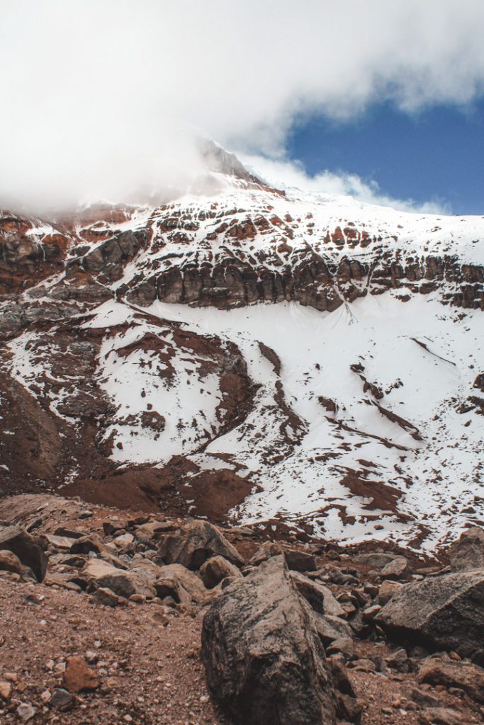 Chimborazo volcano climbing