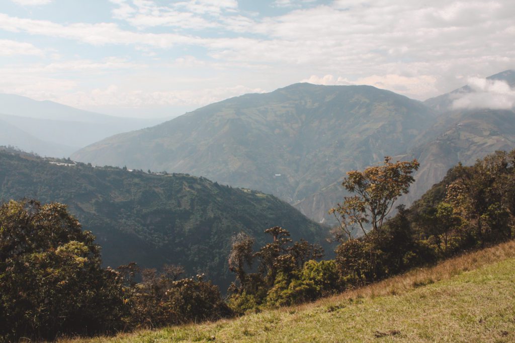 Mountain views in Banos Ecuador