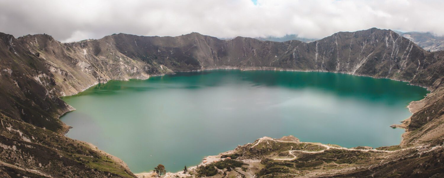 Quilotoa Lake panorama