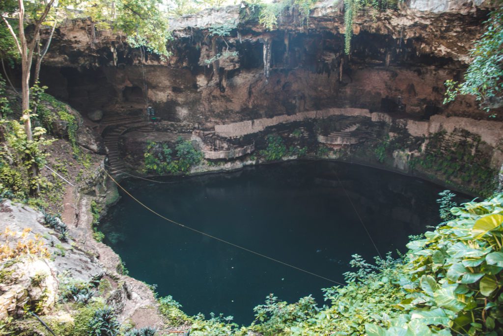 Cenote Zaci, Valladolid in the morning