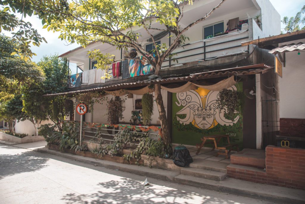 La Miga Bakery on the street in Minca, Colombia