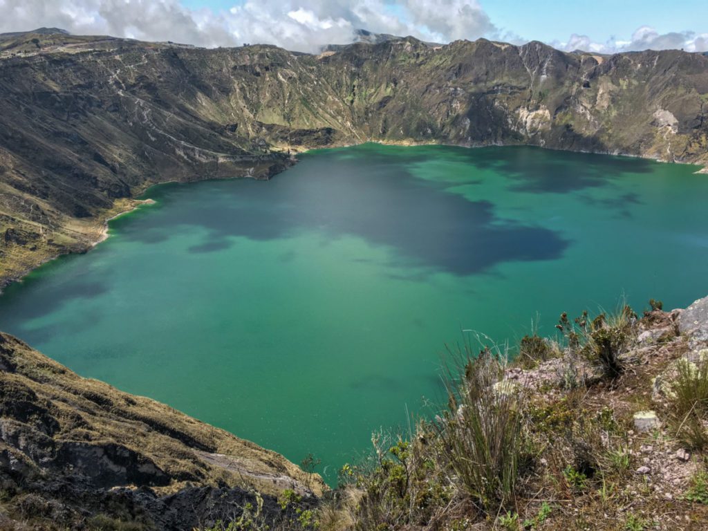 Quilotoa Crater Lake in Ecuador