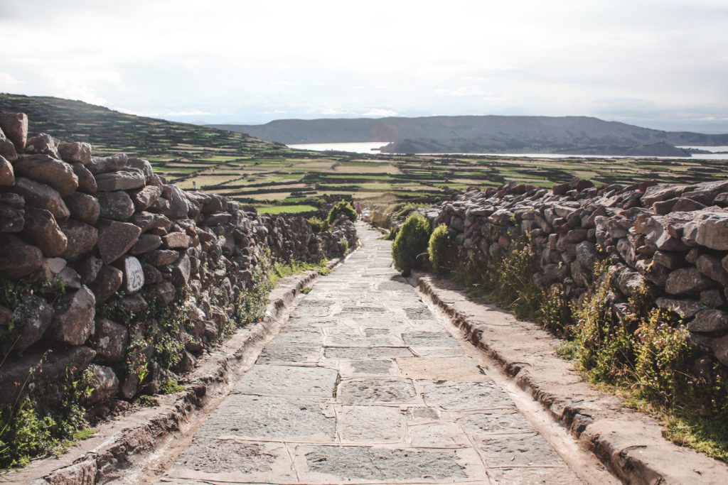 Stone Path in Lake Titicaca