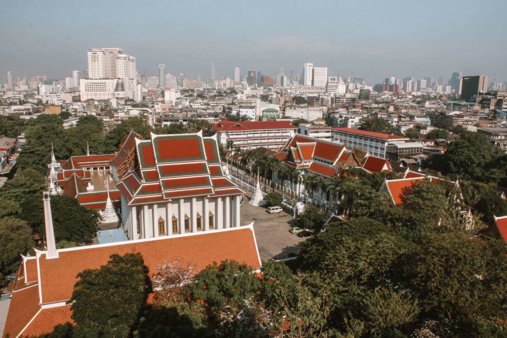 View from The Golden Mount Bangkok itinerary 4 days