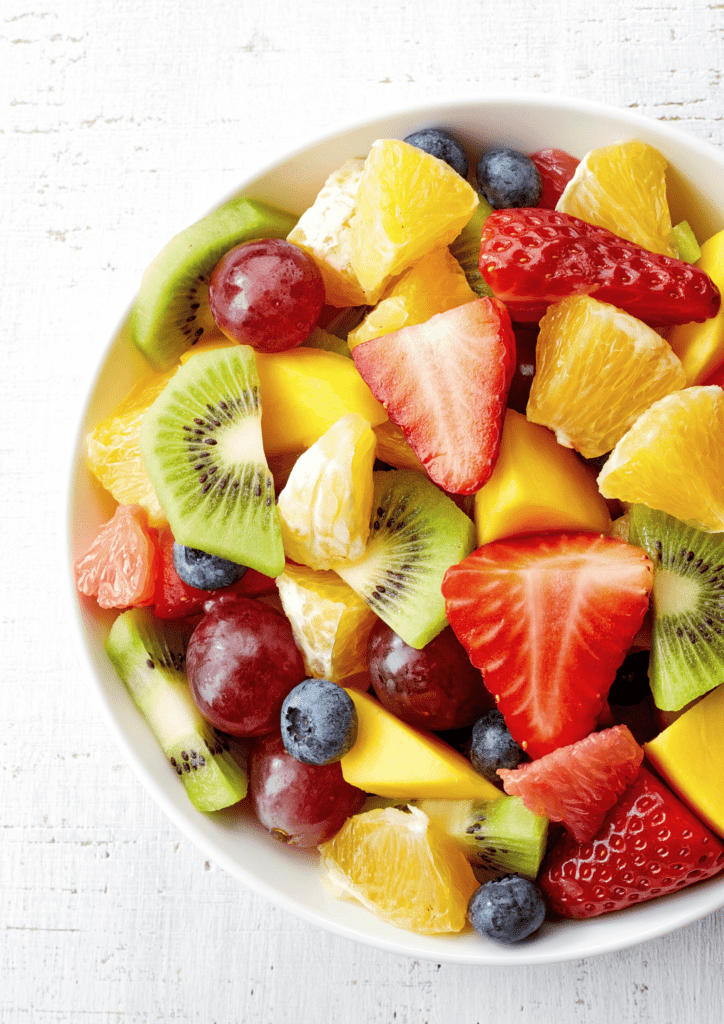 fruit salad with fresh tropical fruit