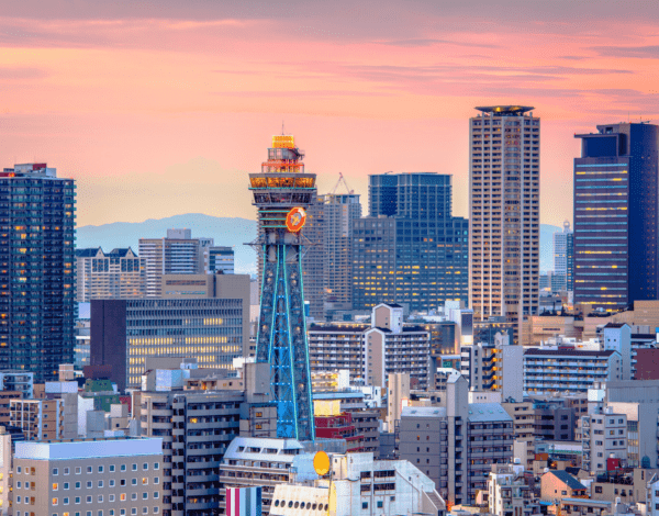 Sunrise views of Osaka