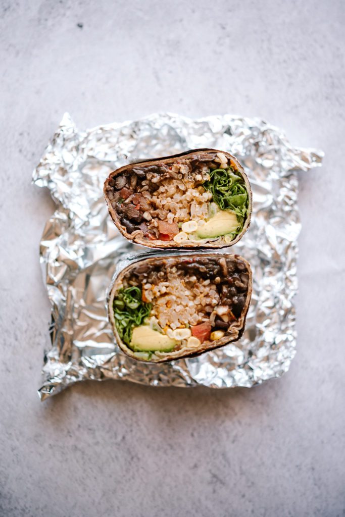 vegan bean burrito