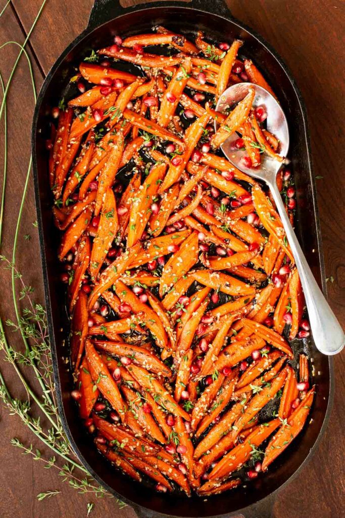 roasted carrots, a vegan holiday recipes