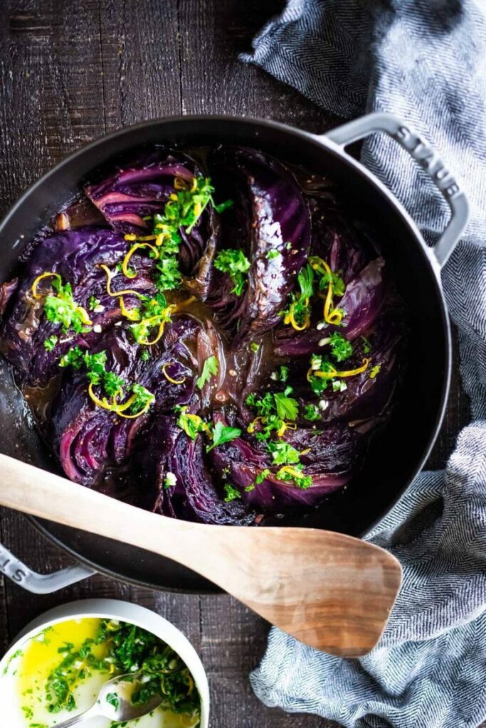 braised red cabbage for the holidays