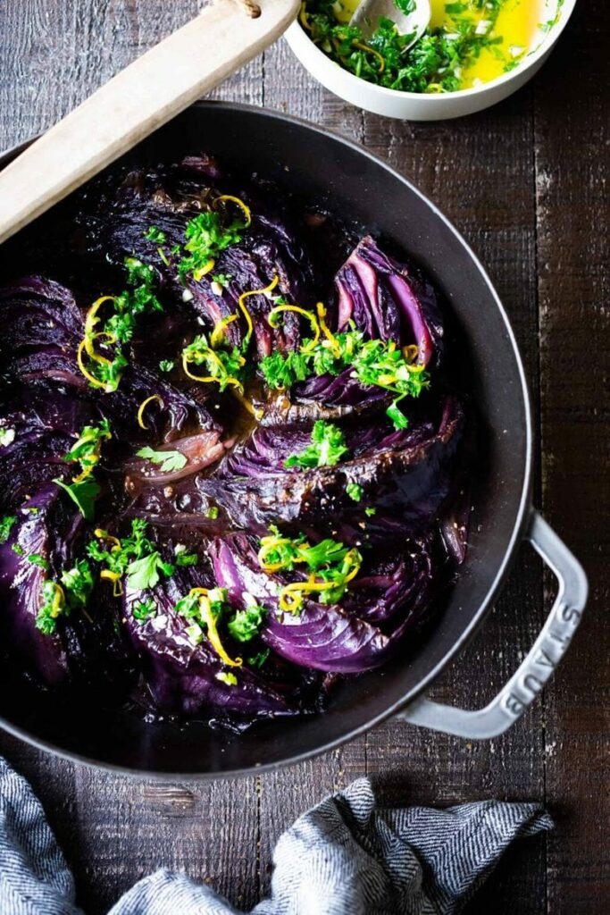 braised red cabbage for the holidays