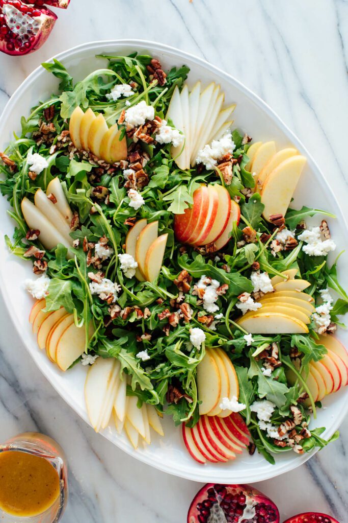 pear and pomegrante salad for the holidays