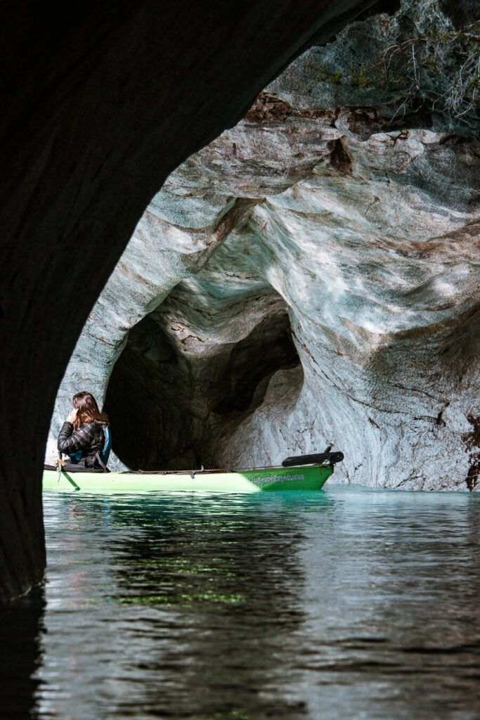marble caves patagonia kayak tour