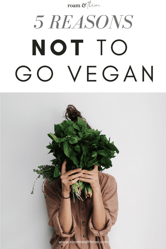 reasons not to be vegan pin