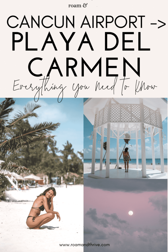 How to get From Cancun to Playa del Carmen, Pinterest pin