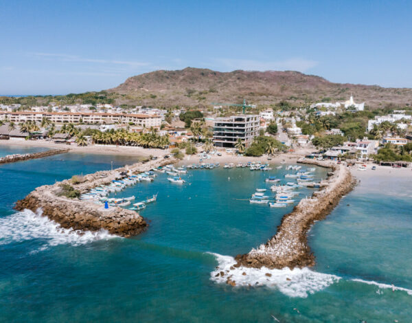 drone shot of Punta Mita Marina Mexico