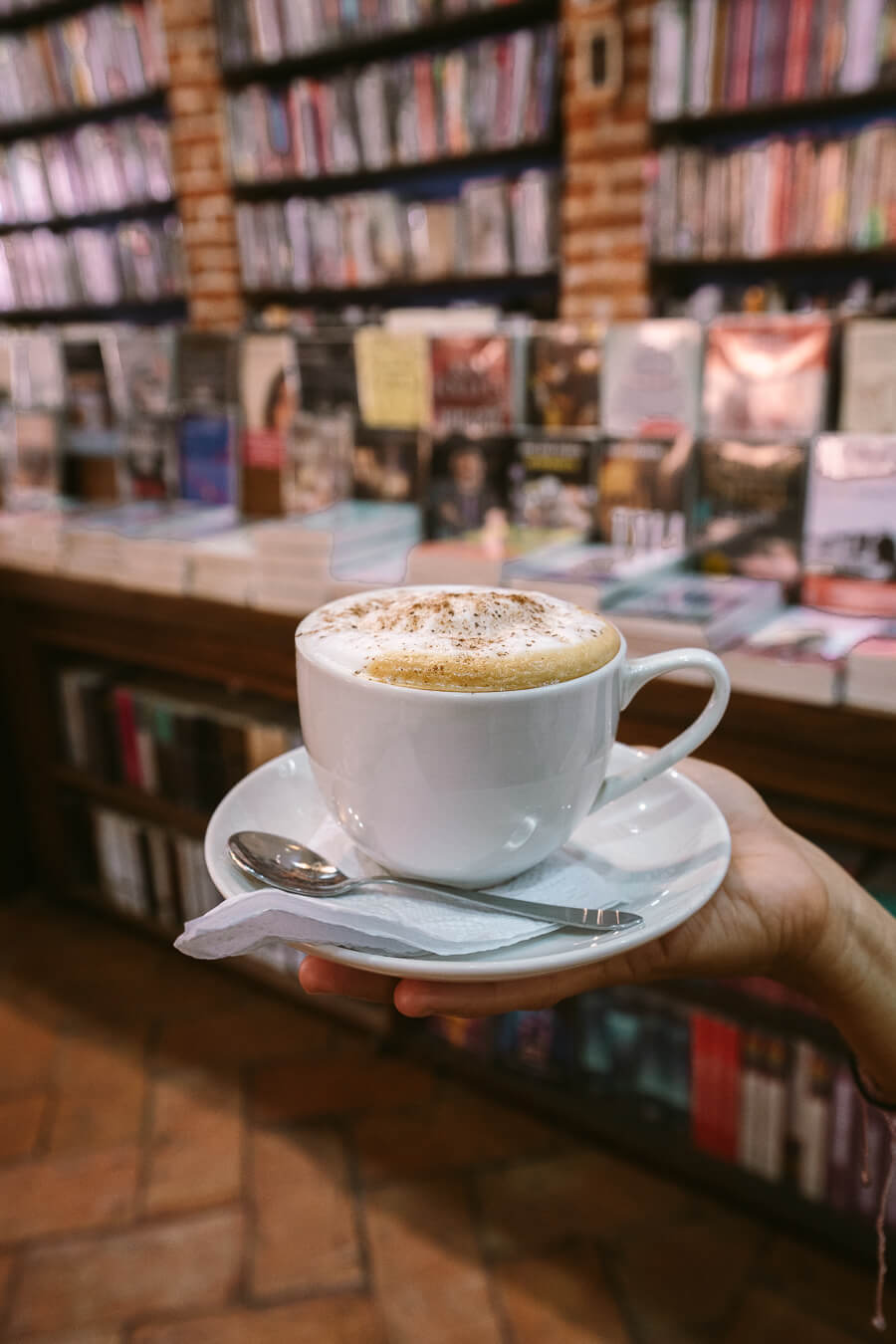 Coffee in a book store Colombia Cartagena