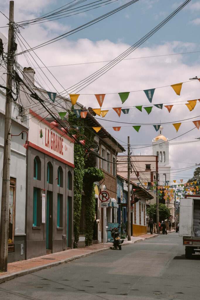 Usaquen streets in Bogota Colombia