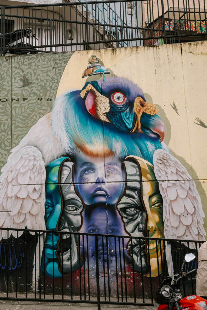 Street art in Comuna 13 Medellin