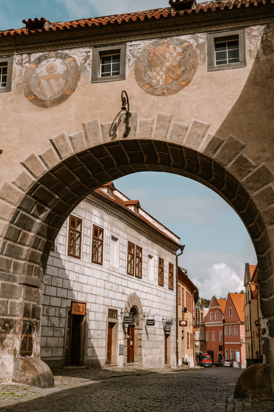 medieval arch in Cesky Krumlov