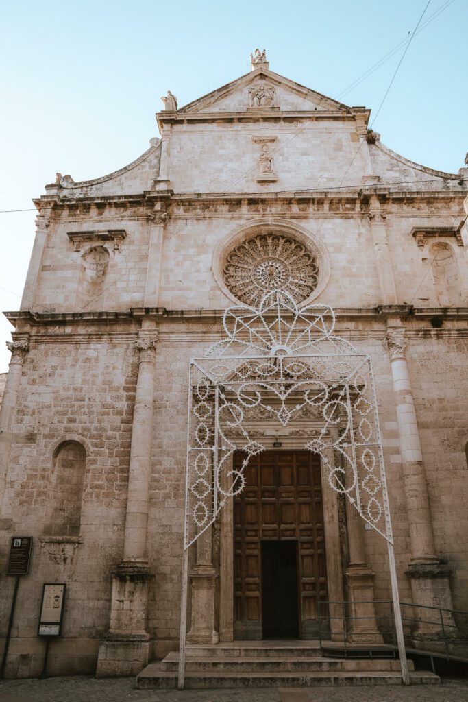 church facade in Monopoli Puglia
