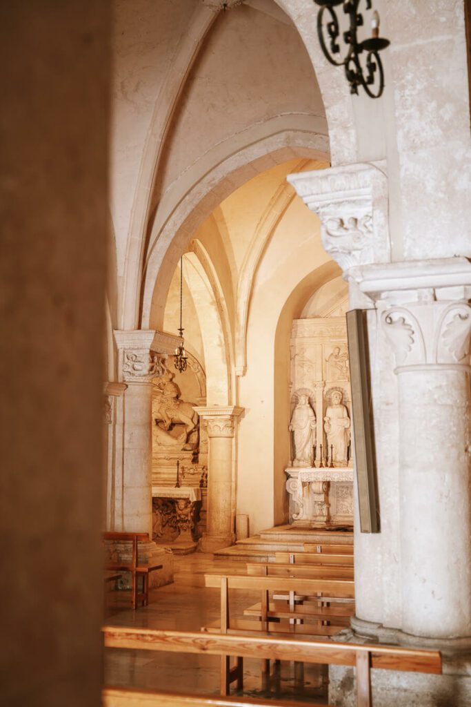 interior of a small church in Locorotondo Puglia