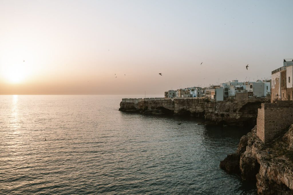 sunrise in Polignano a mare, one of the best things to do