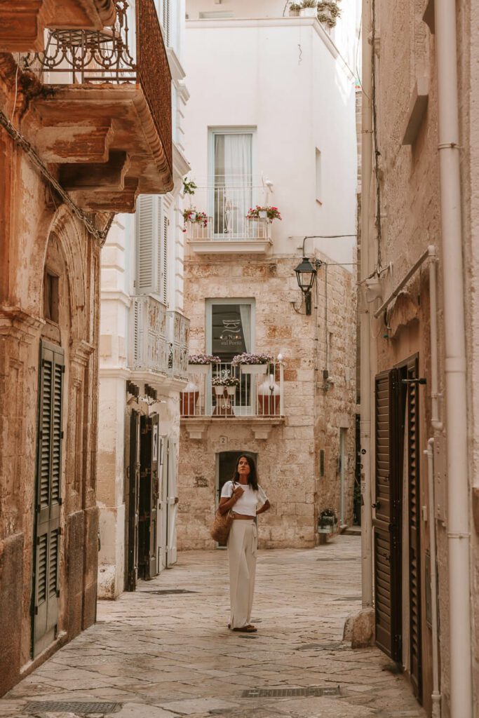 exploring the streets on a weekend in Polignano a mare italy