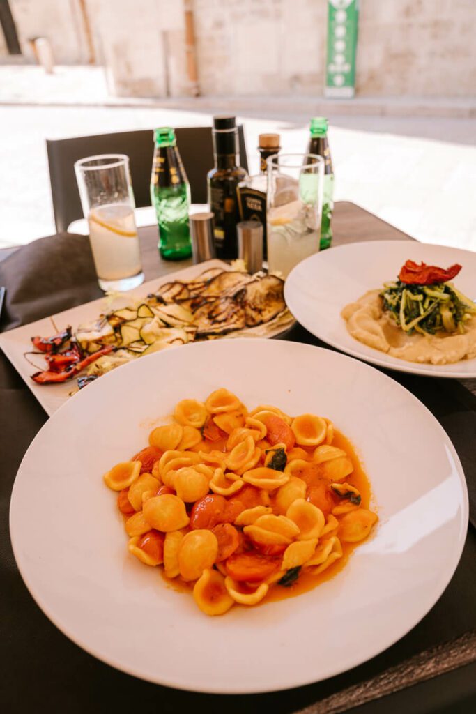 Typical Italian food in Matera