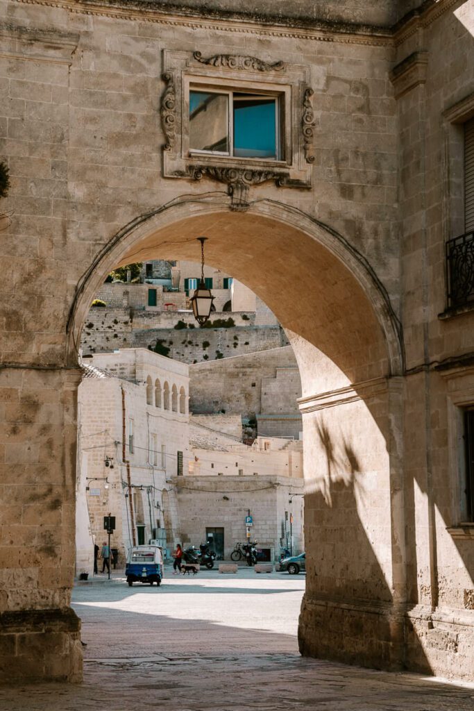 Arch in the Sassi di Matera Italy