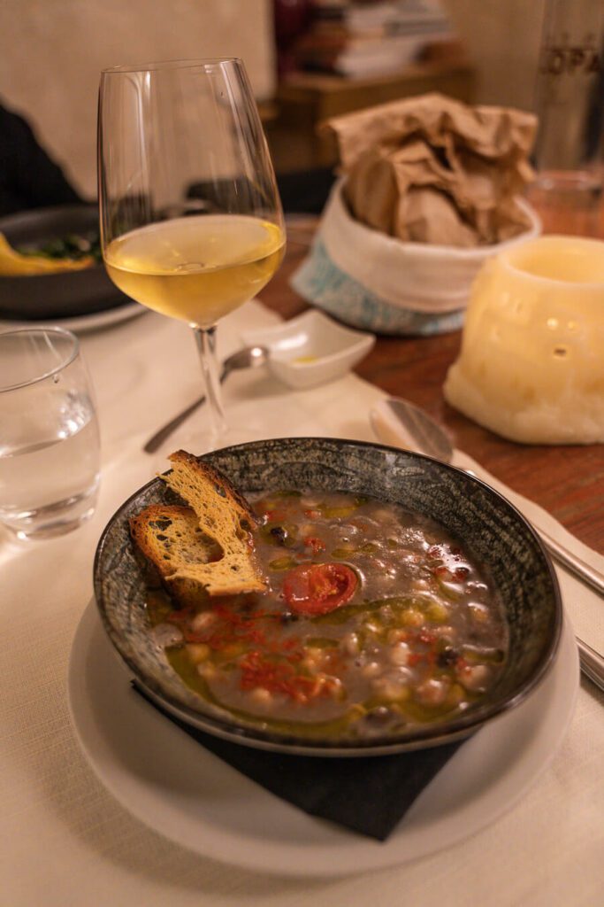 Crapiata, a legume soup in Matera Italy