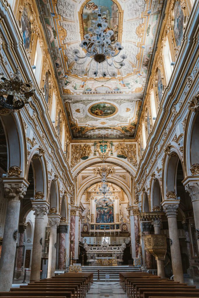 Inside Matera's main cathedral