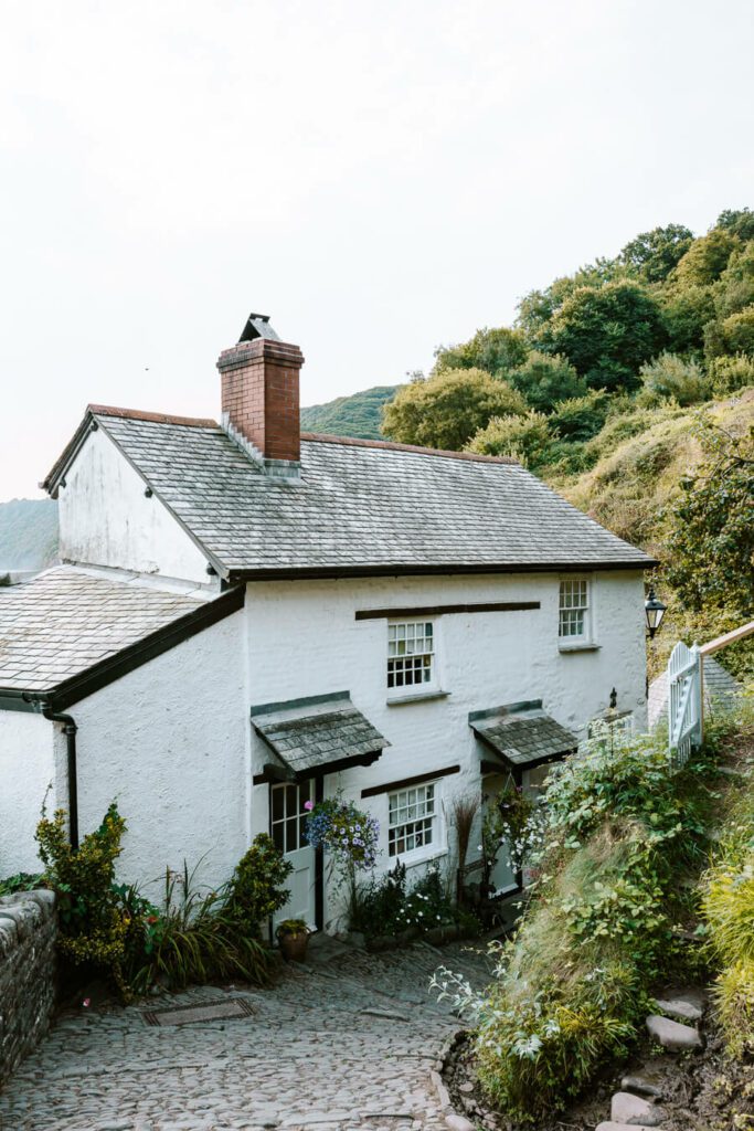 white cottage in Clovelly Devon