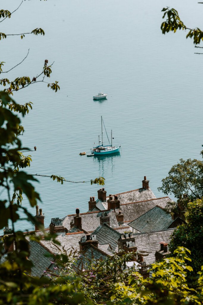 boat and cottage roofs in North Devon