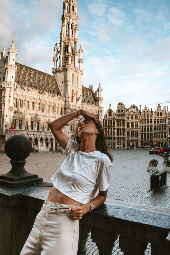 woman spending one day in Brussels