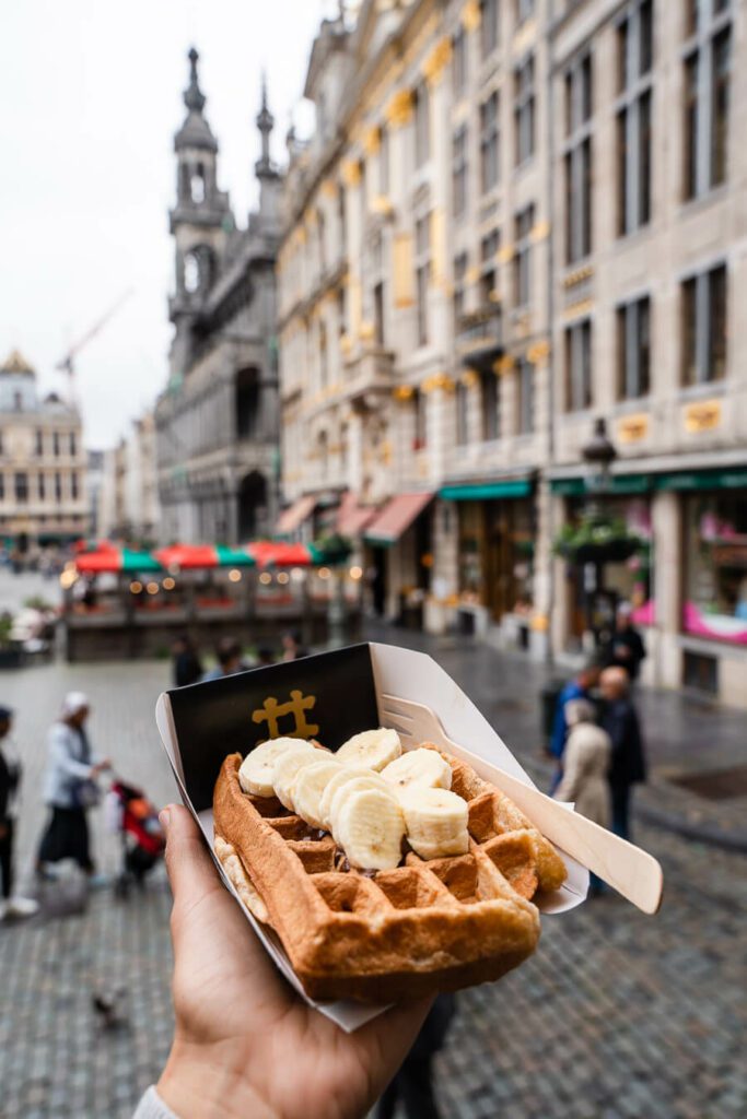 Belgian waffles in Grand Place