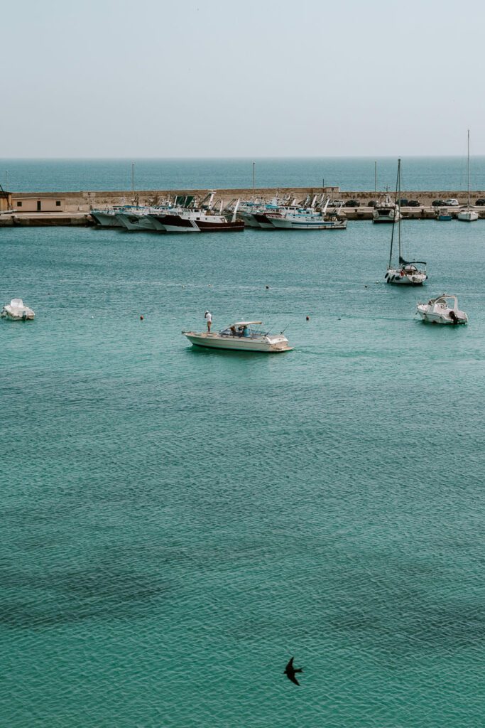boats in harbour in Otranto Puglia