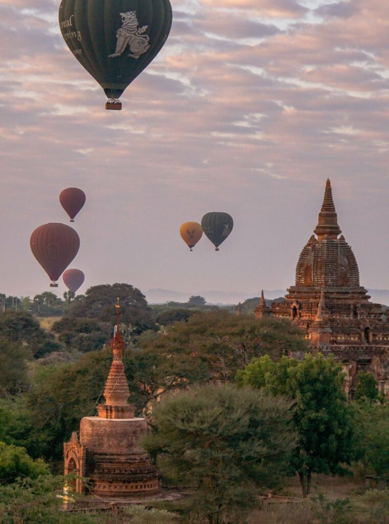 Bagan with hot hair balloons, Myanmar