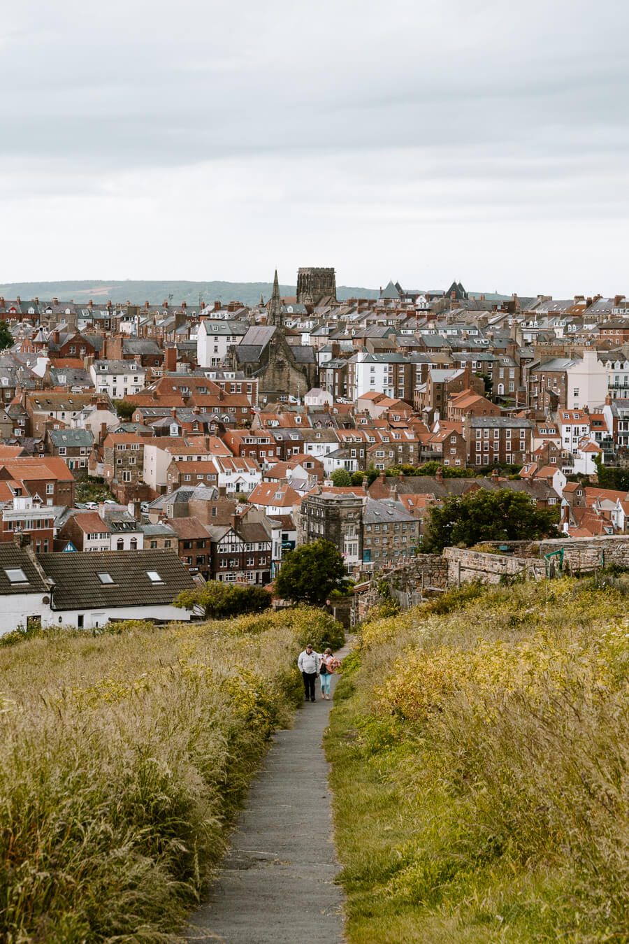 Whitby from the top of East Cliff