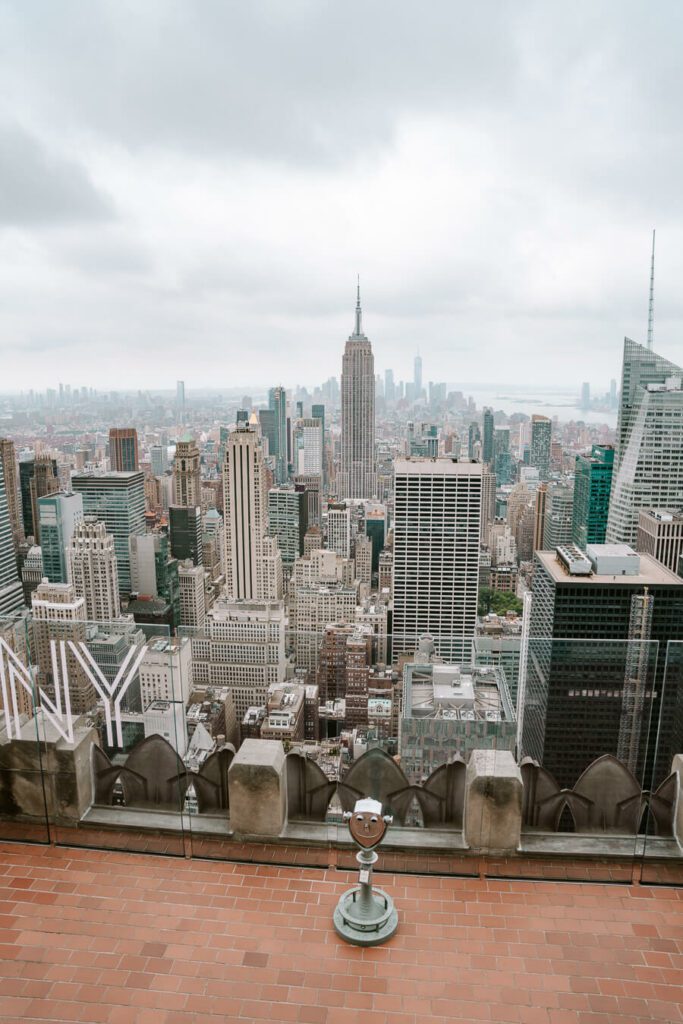 view from the top floor of the top of the rock