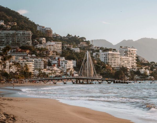 Los Muertos beach and pier, Puerto Vallarta Mexico