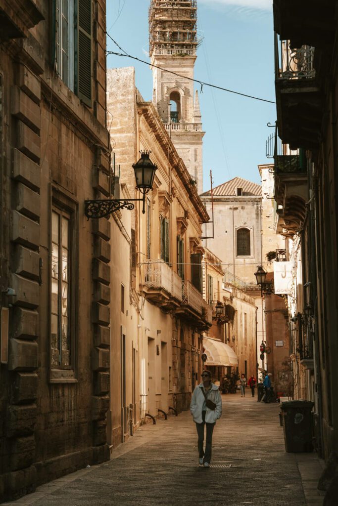 woman walking around Lecce, best things to do in Lecce