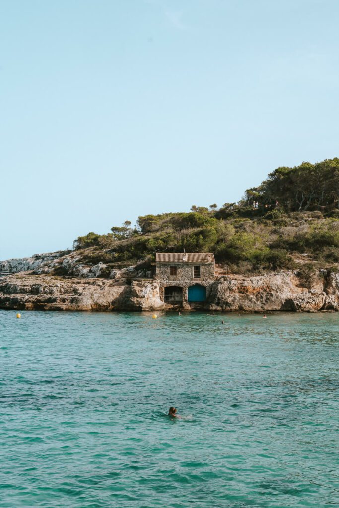 person swimming in the sea in Mallorca