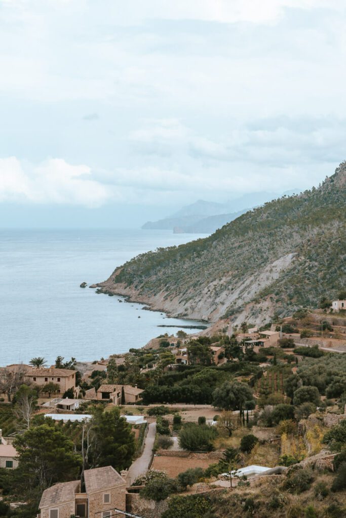 view of mountains and sea in Mallorca