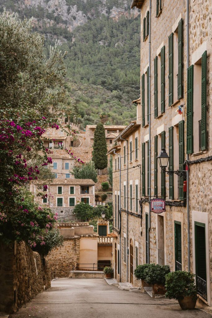 beautiful back street of Deia Mallorca
