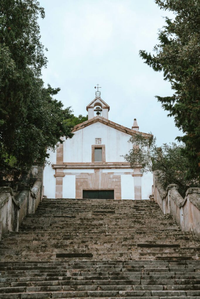 Chapel on a hill in Pollenca, Mallorca